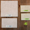 1/4" Cast Acrylic rectangle blanks for crafting. Sizes pictured are; 4.75" x 5", 4.5" x 2.75", 2" x 3", and 2" x 2.75".