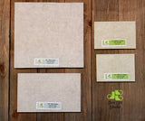 1/4" Cast Acrylic rectangle blanks for crafting. Sizes pictured are; 4.75" x 5", 4.5" x 2.75", 2" x 3", and 2" x 2.75".
